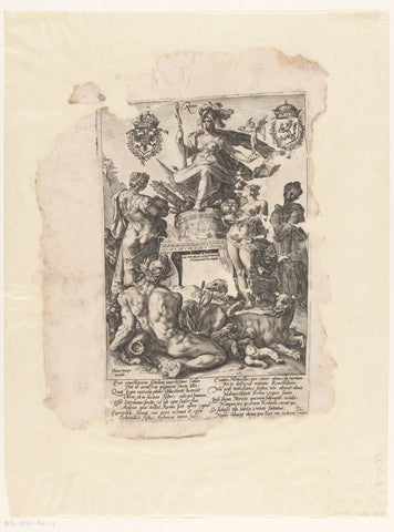 Allegory on Rome, anonymous, 1586 - 1596 Canvas Print