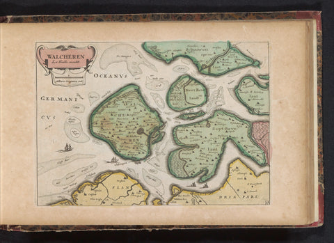 Map of Walcheren, anonymous, 1735 Canvas Print