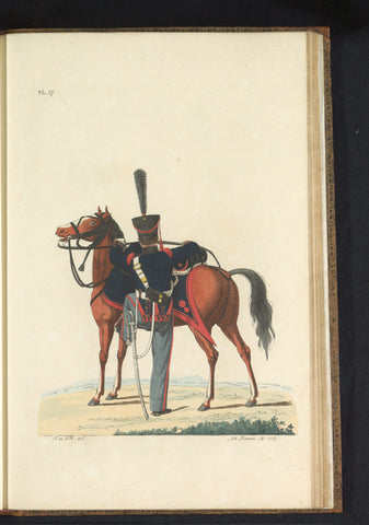 Gunner, on horseback, in full dress, Horse Artillery, Joannes Adriaansz. Bemme, 1823 Canvas Print