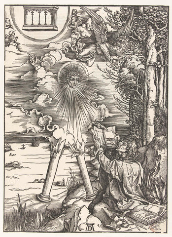 Johannes the Evangelist devours the book, Albrecht Dürer, 1511 Canvas Print