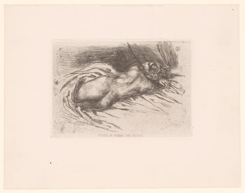 on the back seen, Eugène Delacroix, 1833 Canvas Print