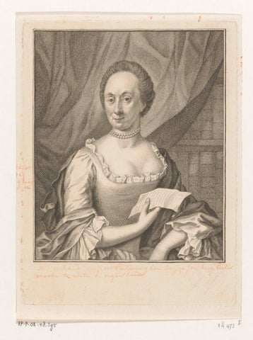 Portrait of Sara Maria van der Wilp, Jacob Houbraken, 1771 Canvas Print