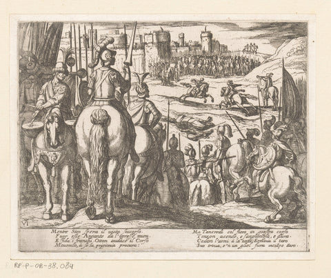 Illustratie bij Canto VI van Tasso's 'Gerusalemme Liberata', Antonio Tempesta, 1565-1630 Canvas Print