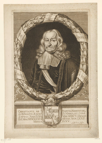 Portret van Christian von Hartig, Jakob von Sandrart, 1677 Canvas Print