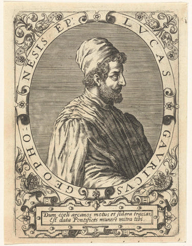 Portrait of Luca Gaurico, Theodor de Bry, c. 1597 - c. 1599 Canvas Print