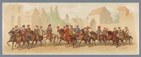 Utrecht masquerade of 1881 (third plate), Anthony Grolman, 1881 Canvas Print