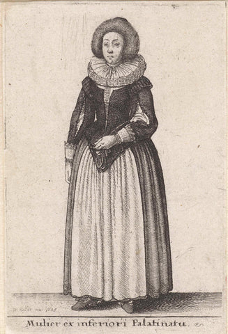 Mulier ex inferiori Palatinatu, Wenceslaus Hollar, 1643 Canvas Print