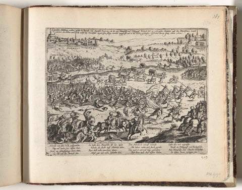 Battle of Darmstadt, 1622, Frans Hogenberg (workshop or), 1622 - 1624 Canvas Print