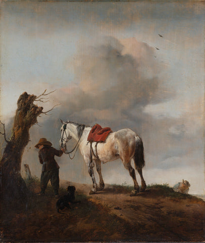 The Grey Horse, Philips Wouwerman, c. 1646 Canvas Print