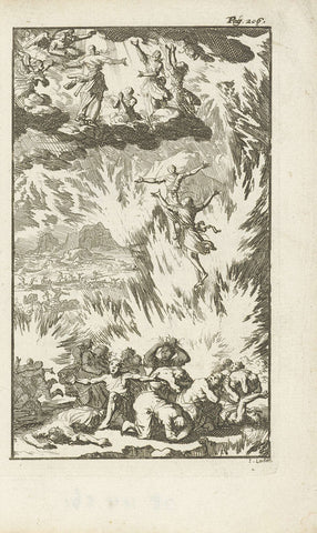 Combustion of the earth, Jan Luyken, 1765 Canvas Print