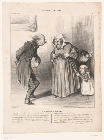 Family with health problems, Honoré Daumier, 1839 Canvas Print