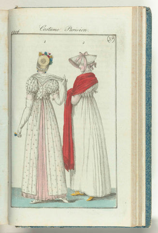 Journal des Dames et des Modes, editie Frankfurt 8 September 1806, Costume Parisien (37), anonymous, 1806 Canvas Print