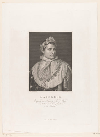 Portrait of Napoleon I Bonaparte, Emperor of the French, Raphael Morghen, 1768 - 1833 Canvas Print