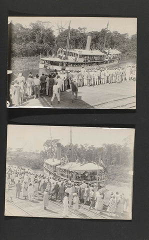 Passenger boat on the Cottica near Moengo, anonymous, 1927 - 1931 Canvas Print