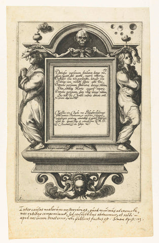 Titelprent voor prentserie De maskerades, Jacob de Gheyn (II) (workshop of), 1595 - 1596 Canvas Print