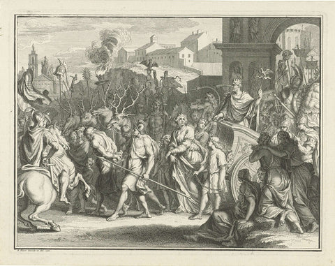 Triumph of Emperor Aurelian in 274, Bernard Picart (workshop of), 1720 Canvas Print