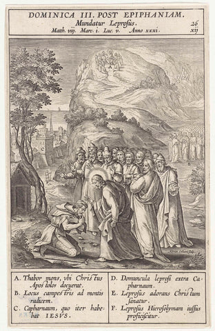 Christus geneest een melaatse, Wierix (rejected attribution), 1593 Canvas Print