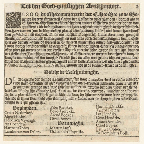 Text sheet accompanying the funeral of William Louis, Count of Nassau, in the Grote Kerk in Leeuwarden, 1620, Claes Jansz. Visscher (II), 1620 Canvas Print