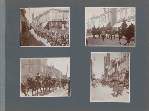 Entry of soldiers into a city in France, anonymous, 1902 Canvas Print