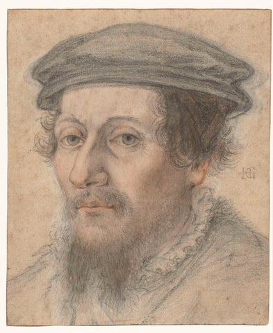 Portrait of an unknown man, anonymous, 1550 - 1599 Canvas Print