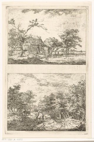 Two landscapes, Hermanus of Brussels, c. 1800 - in or before 1815 Canvas Print