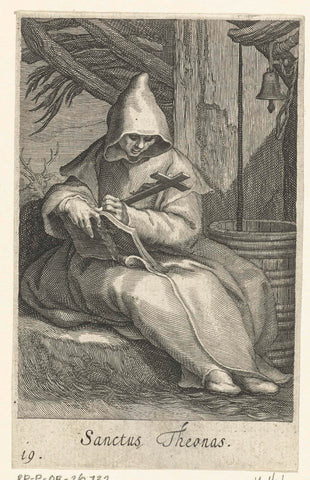 Saint Theonas as Hermit, Boëtius Adamsz. Bolswert, 1619 Canvas Print