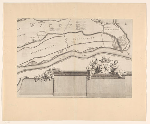 Map of the Overwaard (part bottom right), Jan van Vianen, in or before 1706 Canvas Print