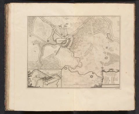 Map of the Siege of Dendermonde, 1706, Pieter van Call (II), 1729 Canvas Print