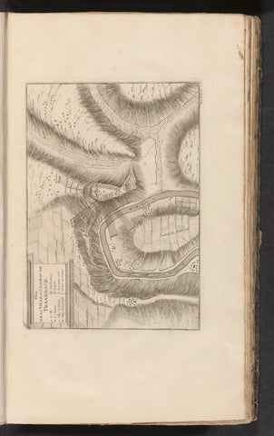 Map of village and castle of Trarbach, 1704, Jan van Call (II) (attributed to), 1729 Canvas Print