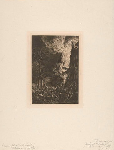 Brand op de Oude Schans, Jan van der Heyden, 1867 - 1936 Canvas Print