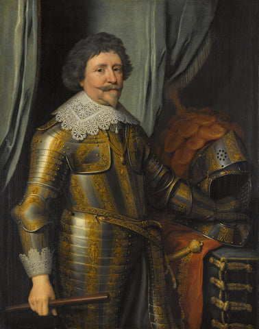 Portrait of Frederik Hendrik (1584-1647), Prince of Orange, Michiel Jansz van Mierevelt (workshop of), c. 1632 Canvas Print