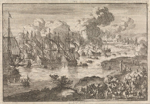 Trip to Chatham, 1667, Jan Luyken, 1698 Canvas Print