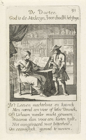 Doctor, Jan Luyken, 1694 Canvas Print