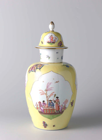 Lidded vase, Meissener Porzellan Manufaktur, c. 1740 - c. 1745 Canvas Print