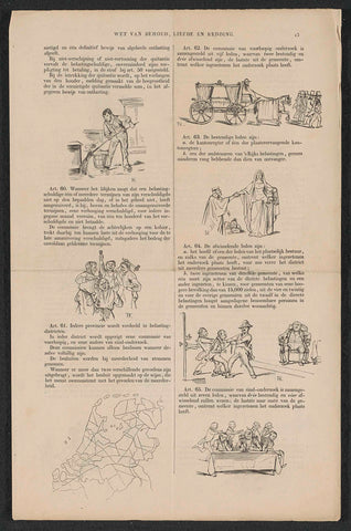 Satire on the incentive to participate in the (so-called) voluntary 3% money loan of 1844 (sheet 13), Herman Frederik Carel ten Kate, 1844 Canvas Print