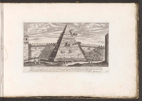 Pyramid of Cestius, anonymous, 1680 Canvas Print