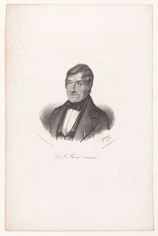 Portrait of Pierre Baour-Lormian, Auguste Legrand, 1845 Canvas Print