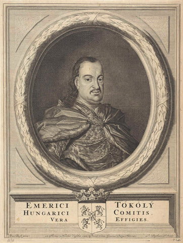 Portrait of Imre Thököly, Pieter Stevens (mentioned in 1689), 1678 - 1702 Canvas Print