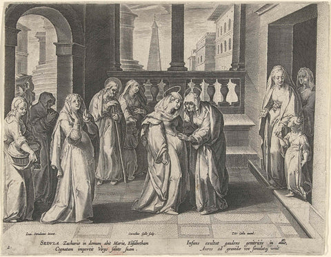 Visitation, Cornelis Galle (I), c. 1620 - c. 1625 Canvas Print