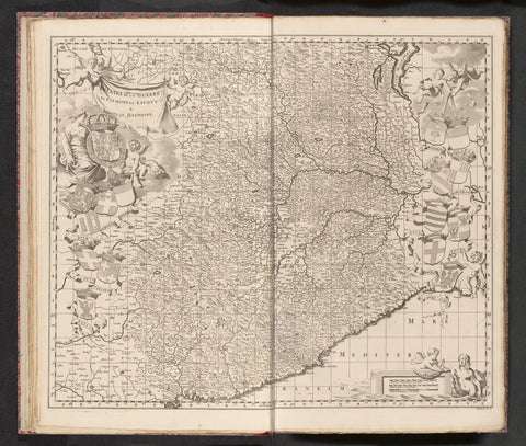 Map of the battlefield in Piedmont and Savoy, c. 1688-1697, anonymous, 1729 Canvas Print