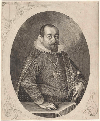 Portrait of Caspar von Warnsdorff, Aegidius Sadeler, 1597 - 1629 Canvas Print