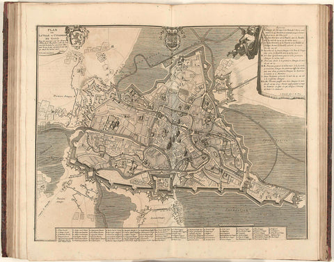 Map of Ghent, 1708, Jacobus Harrewijn (attributed to), 1709 Canvas Print