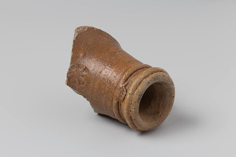 Neck fragment of a jug from the wreck of the East Indiesman Hollandia, anonymous, 1700 - in or before 1743 Canvas Print