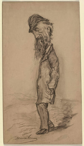 Caricature portrait of Julius Jacobus van de Sande Bakhuyzen, Elchanon Verveer, 1860 - 1899 Canvas Print