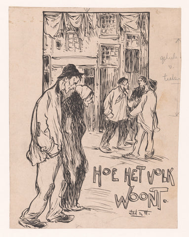 Hoe het volk woont, Jan de Waardt, 1896 - 1898 Canvas Print