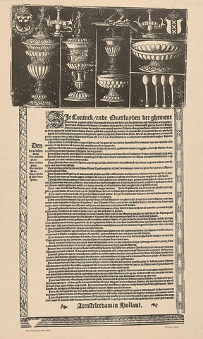 Prizes to be won at a crossbow shooting competition, 1561, A. Kroon, 1879 Canvas Print