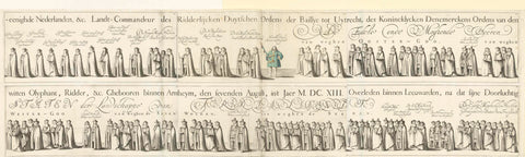 Funeral procession of William Frederick, Count of Nassau-Dietz (sheets 13-18), 1665, Michel Noé, 1666 Canvas Print