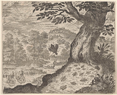 Fable of the fly and the ants, Aegidius Sadeler, 1608 Canvas Print