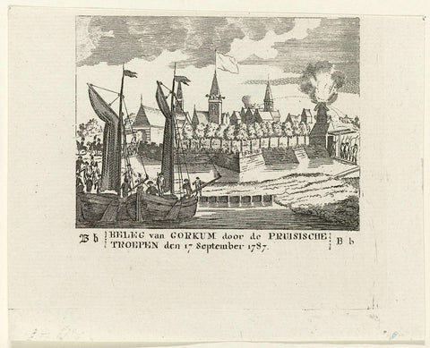 Patriotten leave Gorinchem, 1787, anonymous, 1787 - 1790 Canvas Print