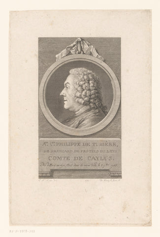 Portrait of Anne Claude Philippe de Tubière, Robert Delaunay, 1786 Canvas Print